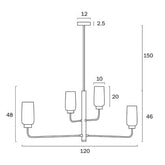 Telbix Lighting Indoor Pendants Sebring 4 Light Pendant Light Lights-For-You SEBRING PE4L-BKO 9329501060513